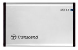   2.5" Transcend StoreJet 25S3, Silver,  SSD/HDD, SATA3, USB 3.1,  , 129 x 79.9 x 13  (TS0GSJ25S3)