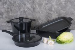 Кастрюля RINGEL Zitrone Black Кастрюля 24x16.2 см (5.8л) с крышкой (RG-2108-24/2 BL) - Картинка 7