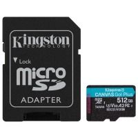   KINGSTON microSDXC 512Gb Canvas Go+ U3 V30 (R170/W90)+ad (SDCG3/512GB)