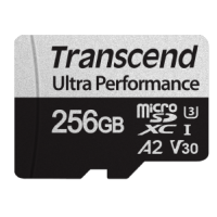 Transcend  ' microSD 256GB C10 UHS-I U3 A2 R160/W125MB/s + SD TS256GUSD340S