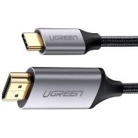 кабель UGREEN MM142 Type-C M - HDMI M Cable Alum. 1.5м (Серый\Черный)
