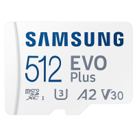  '  ` MicroSDXC 512GB UHS-I Class 10 Samsung Evo Plus R130/W130MB/s + SD- (MB-MC512KA/RU) -  1