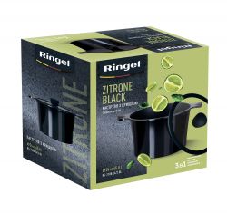 Кастрюля RINGEL Zitrone Black Кастрюля 24x16.2 см (5.8л) с крышкой (RG-2108-24/2 BL) - Картинка 10