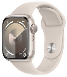   Apple Watch S9 45mm Starlight Alum Case with Starlight Sp/b - S/M (MR963QP/A) -  1