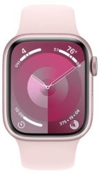   Apple Watch S9 41mm Pink Alum Case with Light Pink Sp/b - S/M (MR933QP/A) -  4