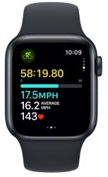   Apple Watch SE 40mm Midnight Alum Case with Midnight Sp/b - S/M (MR9X3QP/A) -  2