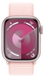   Apple Watch S9 41mm Pink Alum Case with Light Pink Sp/Loop (MR953QP/A) -  2