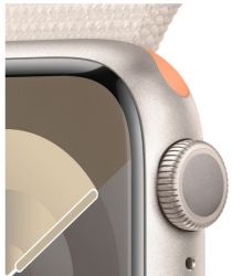   Apple Watch S9 45mm Starlight Alum Case with Starlight Sp/Loop (MR983QP/A) -  6