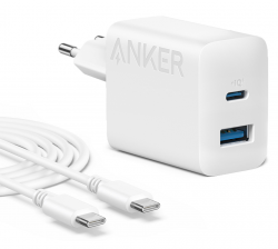    Anker PowerPort - 20W USB-C&USB-A + USB-C cable White (B2348G21)