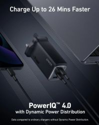 Сетевое зарядное устройство Anker PowerPort 737 GaNPrime - 120W 2xPD & 1xPIQ PPS/DPDS Black (A2148211) - Картинка 4