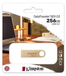Flash Drive Kingston DT SE9 G3 256GB USB 3.2 Gold (DTSE9G3/256GB) -  4