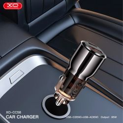 Автомобільний зарядний пристрій XO CC58 95W Car Charger Type-C PD 65W + USB-A 30W (Gray) (CC58_Tarnish) - Картинка 7