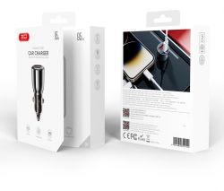 Автомобільний зарядний пристрій XO CC58 95W Car Charger Type-C PD 65W + USB-A 30W (Gray) (CC58_Tarnish) - Картинка 2