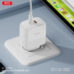 Мережевий зардний пристрій XO L140 - 35W PD Dual port USB-C White (L140_White) - Картинка 3