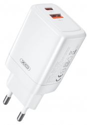 Мережевий зарядний пристрій XO CE16 - 45W PD USB-C & 22.5W QC USB-A White (CE16_White) - Картинка 2