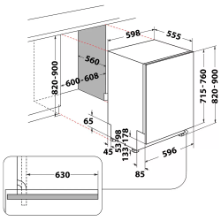 Посудомийна машина Whirlpool W8I HF58 TU (869991657210) - Картинка 10