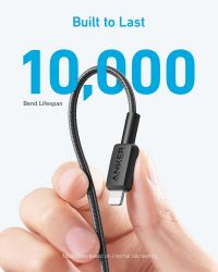 Кабель Anker 322 USB-C to Lightning - 1.8m Nylon Black (A81B6G11) - Картинка 4