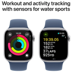 ����� �������� Apple Watch S10 GPS 46mm Silver Alum Denim Sp/b - M/L (MWWM3QH/A) - �������� 3