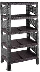 Этажерка 4-х ярусная Violet House 0733 Роттанг Гелакси BLACK (VIOLET HOUSE 0733 Роттанг Гелакс) - Картинка 2