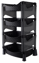 Этажерка 4-х ярусная Violet House 0740 Роттанг Гелакси Black (0740 Роттанг Гелакси BLACK) - Картинка 2