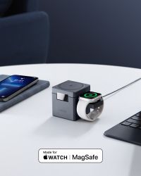 Беспроводное зарядное устройство Anker MagGo Wireless Charging Station 15W 3-in-1 Cube Black (Y1811G11) - Картинка 3