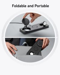 ������������ �������� ���������� Anker MagGo Wireless Charging Station 15W 3-in-1 Pad Black (B25M1311) - �������� 3