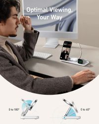 Бездротовий зарядний пристрій Anker MagGo Wireless Charging Station 15W 3-in-1 Pad White (B25M1321) - Картинка 7