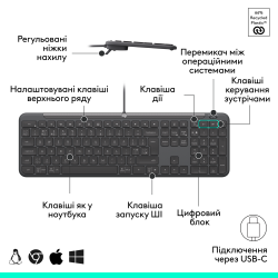 Клавиатура Logitech Signature Slim K620 Graphite (920-013333) - Картинка 7