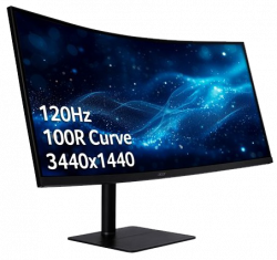 Монiтор 34" Acer CZ342CURJ0bmiphuzx (UM.CC2EE.001) Black - Картинка 2