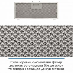 Вытяжка Eleyus UNIA 1200 LED 52 WH (4820260523639) - Картинка 5