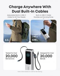 ����������� �������� ������� Anker 25000 mAh 165W PD Built-In Double USB-C Cables Silver (A1695H41) - �������� 2