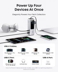 ����������� �������� ������� Anker 25000 mAh 165W PD Built-In Double USB-C Cables Silver (A1695H41) - �������� 3