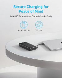Портативний зарядний пристрій Anker PowerCore - 20000 mAh 87W PD Built-In USB-C Cable Black (A1383H11) - Картинка 6