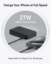 ��� Anker MagGo 10000 mAh Qi2 15W + USB-C PD 27W Black (A1654G11) - �������� 7