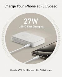 ��� Anker MagGo 10000 mAh Qi2 15W + USB-C PD 27W White (A1654G21) - �������� 8