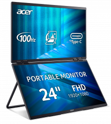 i 23.8" Acer Dual Portable PD243YEbmiuux (UM.QP3EE.E01) Black