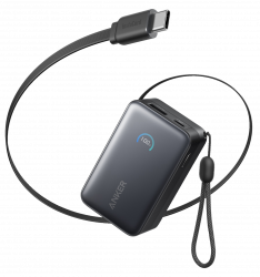 ��� Anker Nano 10000 mAh 45W Built-In USB-C Cable Black (A1638H11)