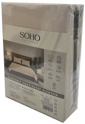 Комплект постельного белья Soho Евро 200х220 см Beige/Dark gray (PATTERN 20-E) - Картинка 2
