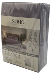 Комплект постельного белья Soho Двуспальный 180х220 см Puprle/Light gray (PATTERN 24-D) - Картинка 3