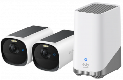 IP-������ Eufy E40 - 2-Cam Kit + HomeBase S380 2K, NV, PV, AI White (E8144322)