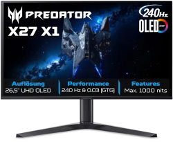 ������� 26.5" Acer Predator X27X1bmiippruzx (UM.GXXEE.109)