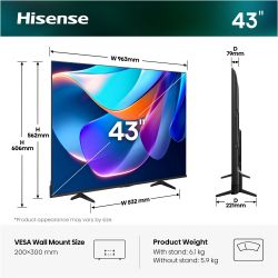 LED-телевізор Hisense 43A6S (20018202) - Картинка 2