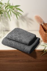 Набор полотенец Soho 50×90+70×140 см Leaves Dark Gray (50*90+70*140 Leaves Dark Gr) - Картинка 5