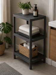 Етажерка 3-х ярусна Violet House 6031 Olympic GREY 27х42х67 см (6031 Olympic 3 пол. GREY 27*42*6) - Картинка 6