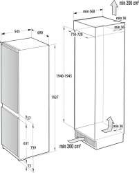 Вбудований холодильник Холодильник Gorenje NRKI619D61WFE (747123) - Картинка 5