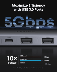 USB-Хаб Anker Nano USB-C Hub 7-in-1 Black (A83D2HA1) - Картинка 3