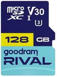 ����� ������ MicroSDXC 128GB UHS-I/U3 Class 10 Goodram + SD-adapter R100/W70MB/s + SD-adapter (GGSM3AA-1280R12)