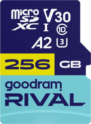 ����� ������ MicroSDXC 256GB UHS-I/U3 Class 10 Goodram + SD-adapter R170/W120MB/s + SD-adapter (GGSM2AA-2560R12)