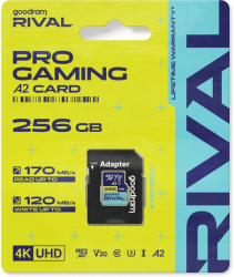 Карта пам'яті Карта пам`яті MicroSDXC 256GB UHS-I/U3 Class 10 Goodram + SD-adapter R170/W120MB/s + SD-adapter (GGSM2AA-2560R12) - Картинка 2