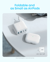 ��������� �������� ������� Anker Zolo Charger - 50W, 2xUSB-C & 2xUSB-A White (A121EG21) - �������� 3